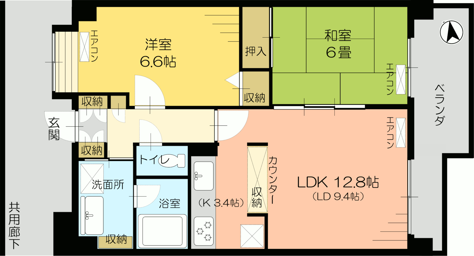 第3アークビル　Ｂタイプ間取り