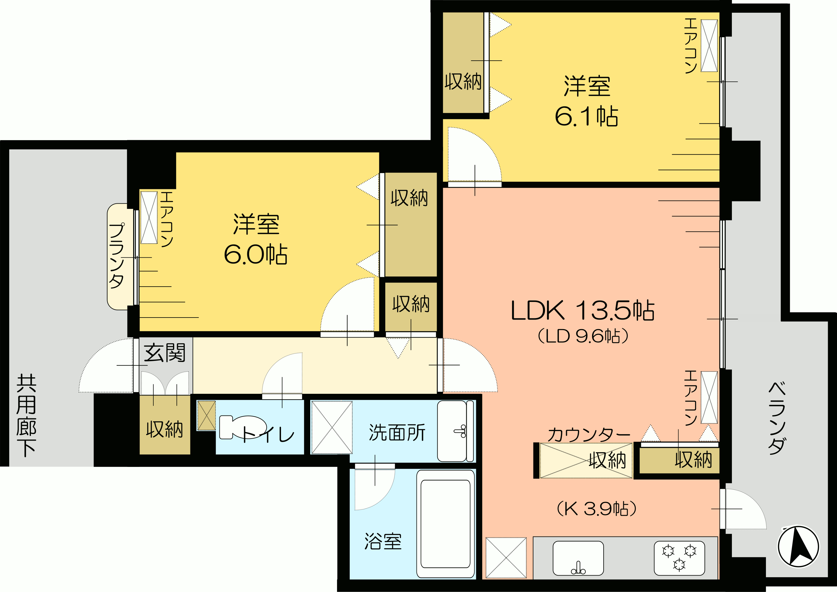 第3アークビル　Ｃタイプ間取り